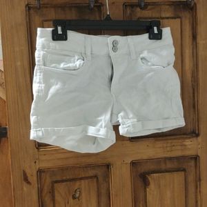 White midi shorts